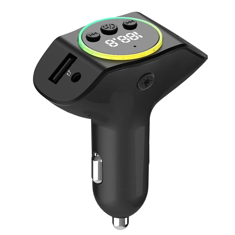 

PD30W+QC3.0 Car MP3 Player FM Transmitter Wireless Car Bluetooth Bluetooth 5.3 Handsfree PD Fast Charger Adapter