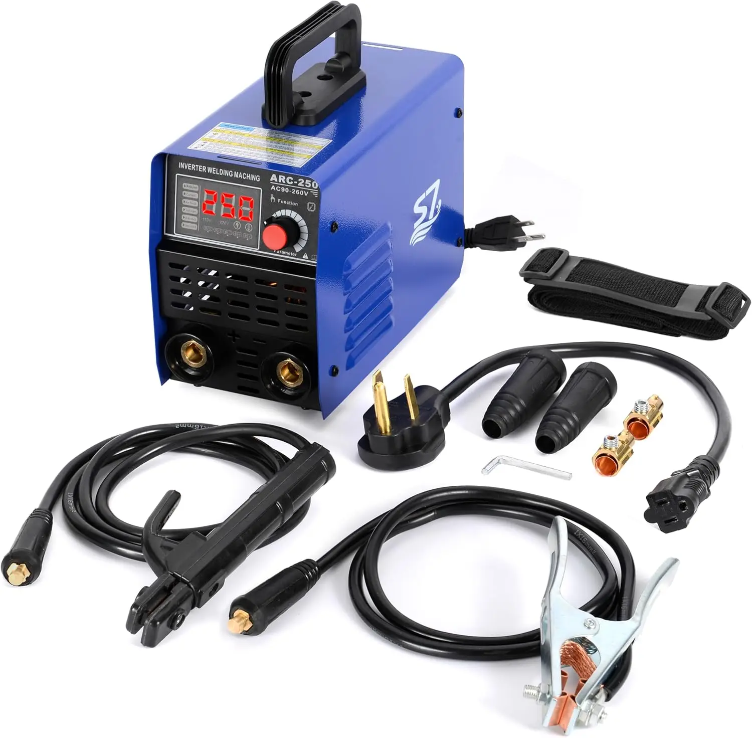 250A 110/220V Stick Welder,ARC/Lift TIG Welding Machine with Synergic Control,IGBT Inverter,Hot Start,Arc Force and Anti-Stick