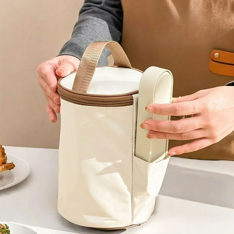 1 Stück Isolierte Tasche, Lunchbox-Tasche, Tragbare Isolierte Tragetasche für Büroangestellte, Spezielle Lunch-Tasche für Bento-Boxen mit Reis – Detail 3