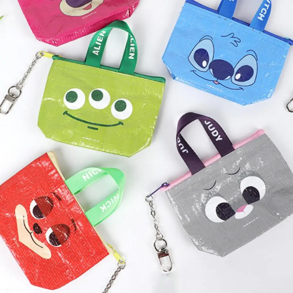 2025 nuevo Disney Alien Stitch tejido pequeño bolso colgante bolso de mano decoración llavero Nick Wilde Judith monedero bolsa para auriculares regalo