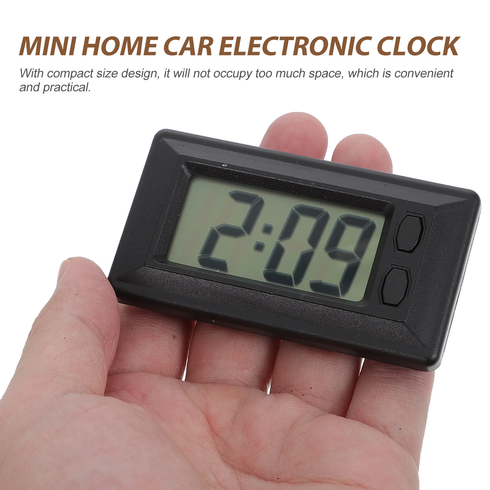 Electronic Calendar Mini Digital Clock For Car Ultra Thin Dashboard Desk Clock Tiny Led Time Display Tool