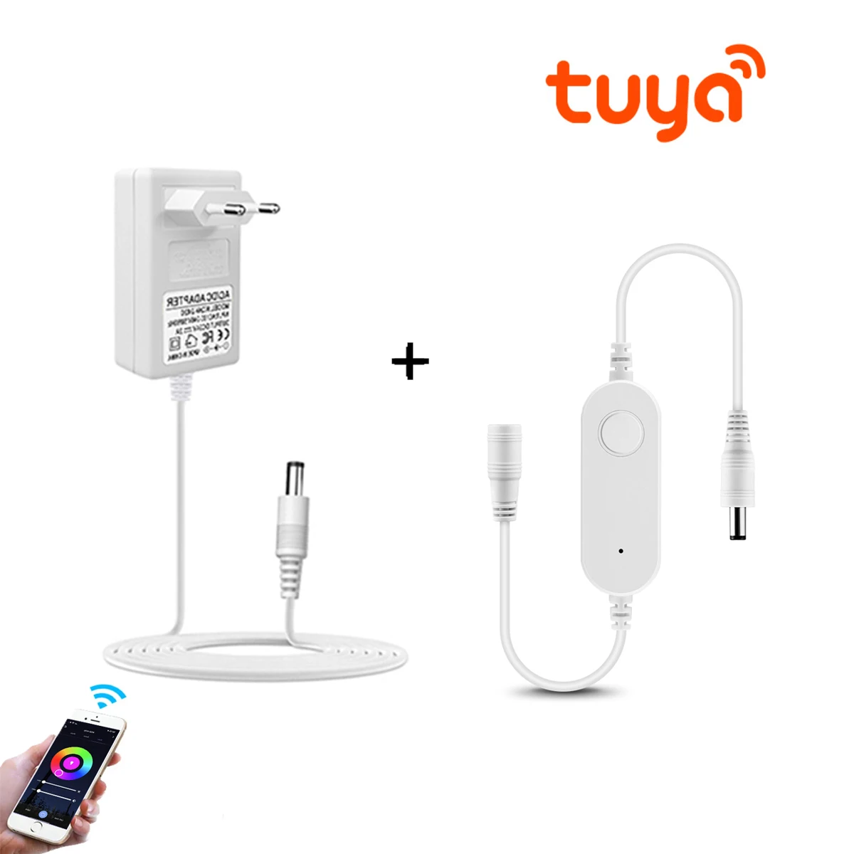 

Трансформатор светодиодного освещения, 12 В/24 В постоянного тока, 2 А, 3 А, адаптер питания с монохромным контроллером Tuya WIFI для светодиодной ленты 5050 2835 COB