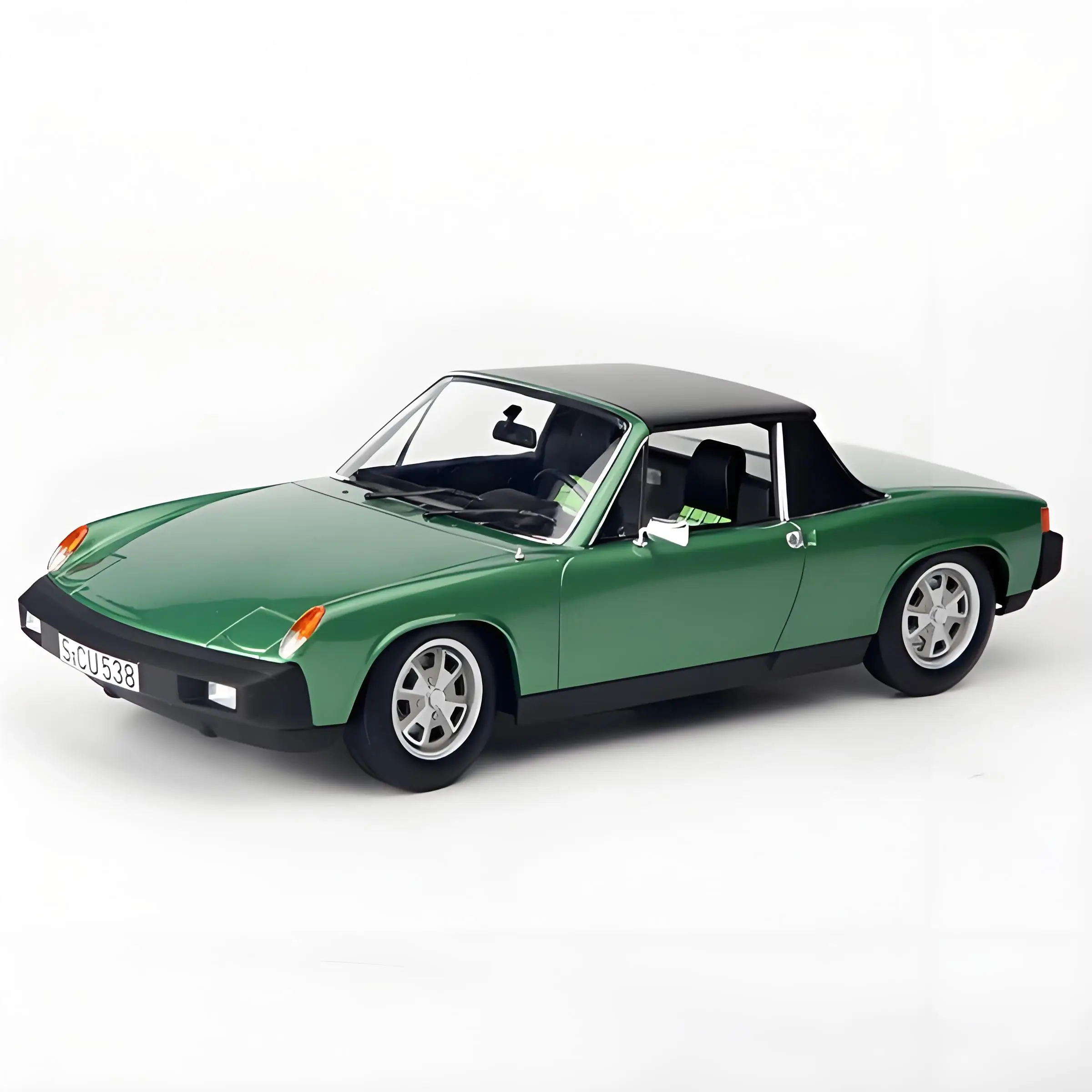 NOREV 1/18 VW 914 1975y Metallic Green Alloy Car Model  Ornaments Home Miniatures Gifts