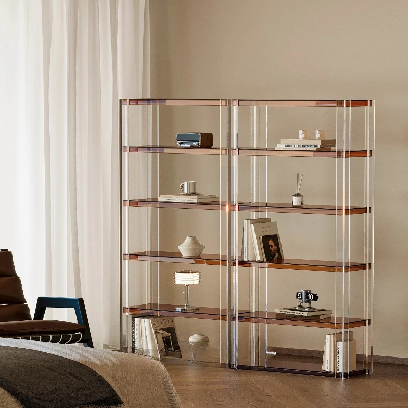 

acrylic bookshelf, floor shelf bookcase, locker integrated display cabinet against the wall, combined storage rack