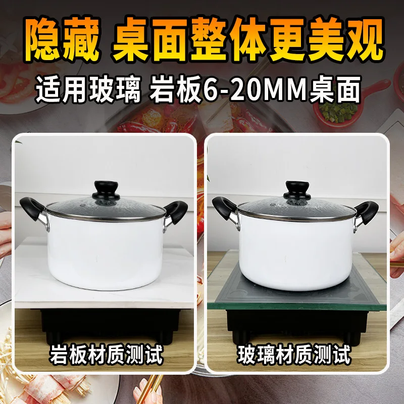 Invisible Rock Slab Induction Built-in Hob Multi Burner Cooktop for Home and Commercial Kitchen
