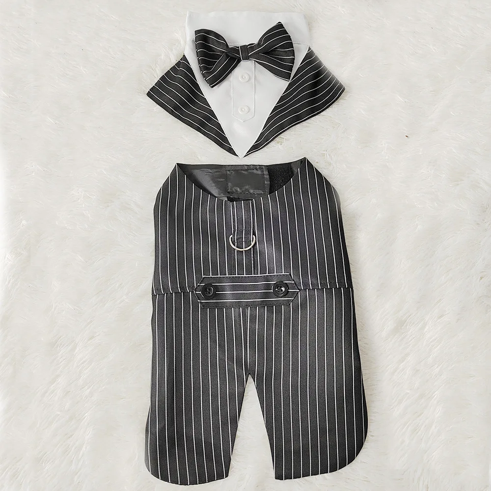 New Pet Wedding Suit Dress Dogs Clothes Creative Bowtie Gentlemen\'s Dress Tuxedo Dress Pet Dress