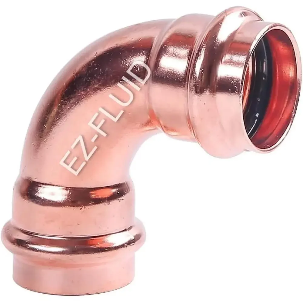 1-1-2-lead-free-copper-90-degree-elbow-press-fitting-plumbing-propress-connector-compatible-with-ridgid-tools-potable