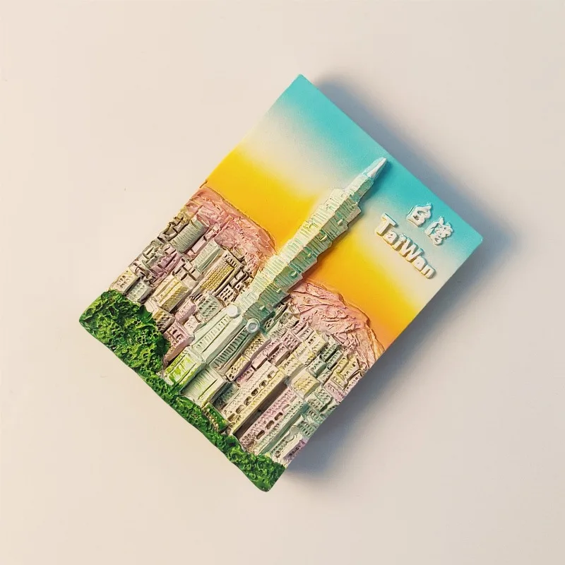 China Taiwan Fridge Stickers Taipei Travel Souvenirs Kenting Taipei 101 Building Fridge Magnets Home Decor Wedding Gifts