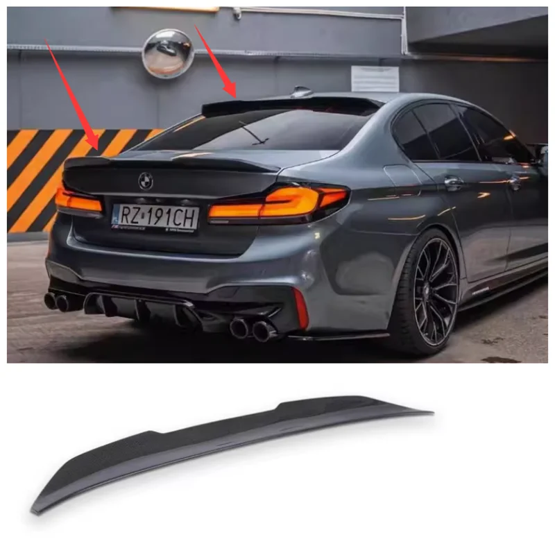 For BMW 5 Series G30 G38 M5 F90 2019 2020 2021 2022 2023 High Quality Carbon Fiber Car Rear Trunk Lip Roof Spoiler