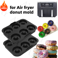 Air Fryer Donut Silicone Baking Pan Donut Mold for Ninja AF400EU AF451EU SL400EU AF500DE and Many Other Air Fryers