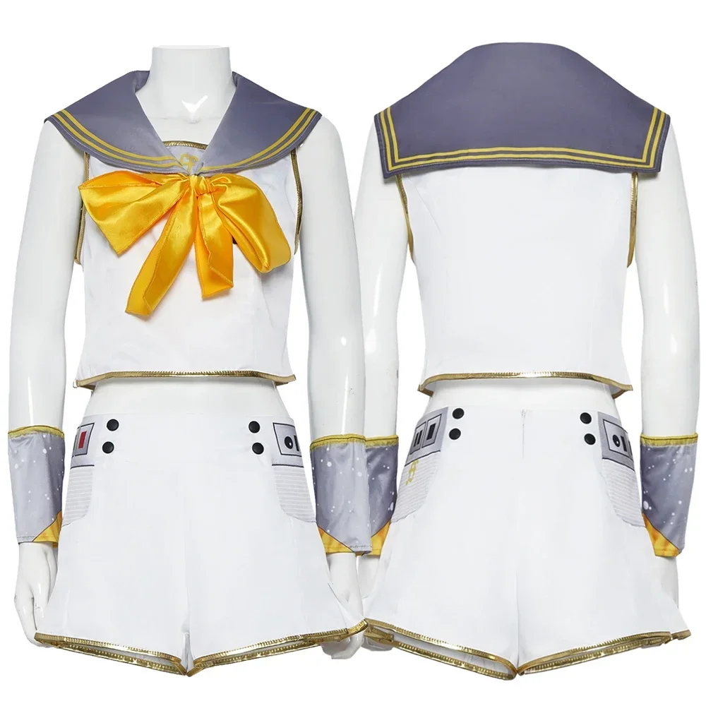 

New Anime Game Rin Cosplay Costume Adult Unisex Shirt Shorts Set Sailor Suit Uniform Halloween Carnival Party Clothes