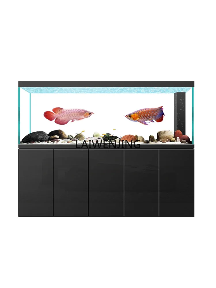 

HLZ large aquarium bottom filter floor cabinet living room fish tank with cabinet integrated