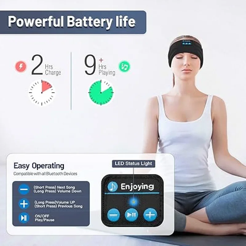 Bluetooth Headband Sleep Headphones 4