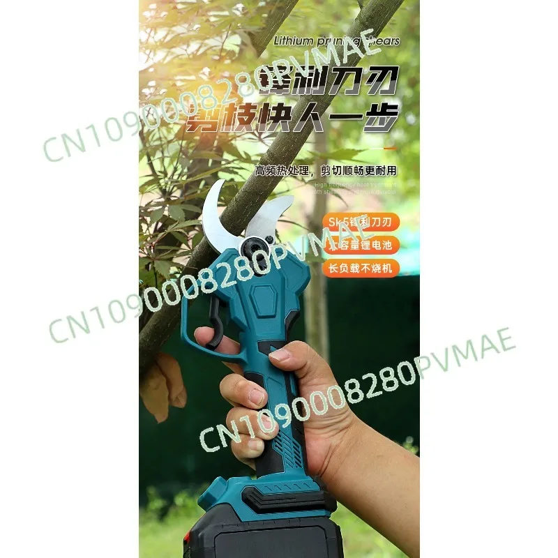 40mm Handheld Cordless Electric Pruning Shears Extended Pole Rechargeable Lithium Battery for Garden Fruit Tree Branch Cutting