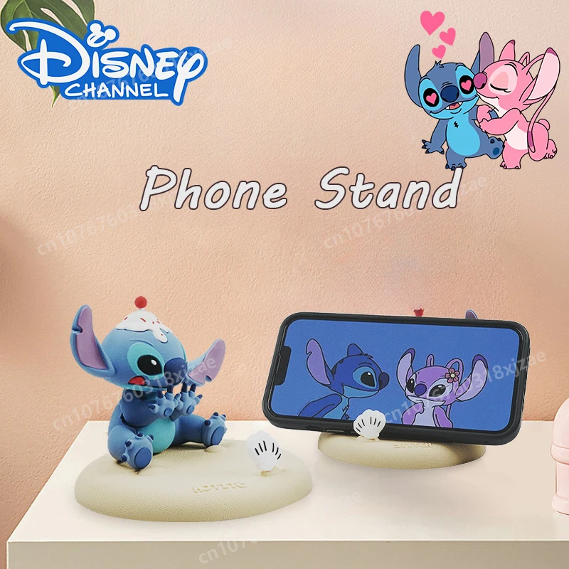 

2024 New Disney Stitch Mobile Phone Stand Cartoon Creative Mobile Phone Support Female Creative Home Desktop Decoration Gifts