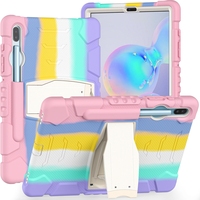 Case For Samsung Galaxy Tab S6 10.5 inch 2019 SM-T860 SM-T865 Kids Safe Armor Shockproof PC Silicon Hybrid Stand Tablet Cover