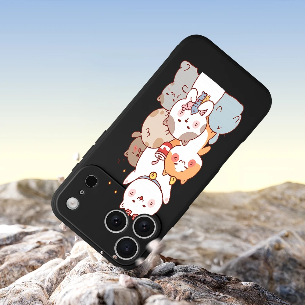 لطيف القط نمط غطاء من البولي يوريثان كوكه آيفون 17 ProMax 17 الهواء 16 15 14 13 12 11 برو ماكس XS Max7 8 Plus 16e 16 Plus #5