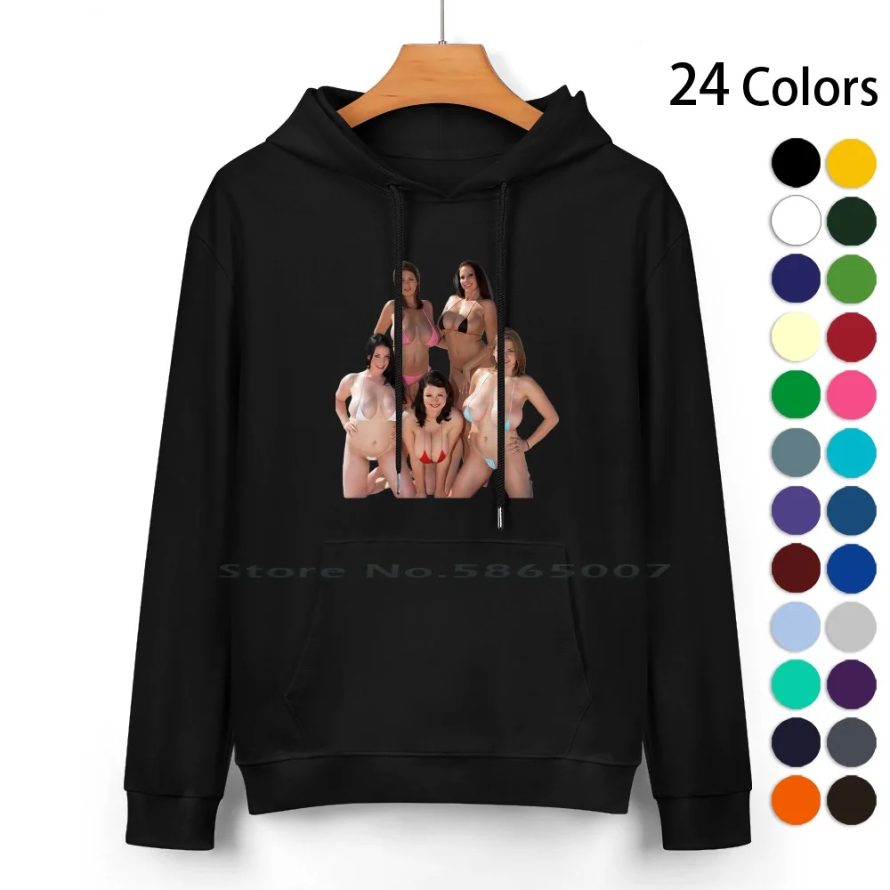 

Famous Lesbian Models Angela White & Gianna Michaels & Christy Marks Pure Cotton Hoodie Sweater 24 Colors Angela White Gianna