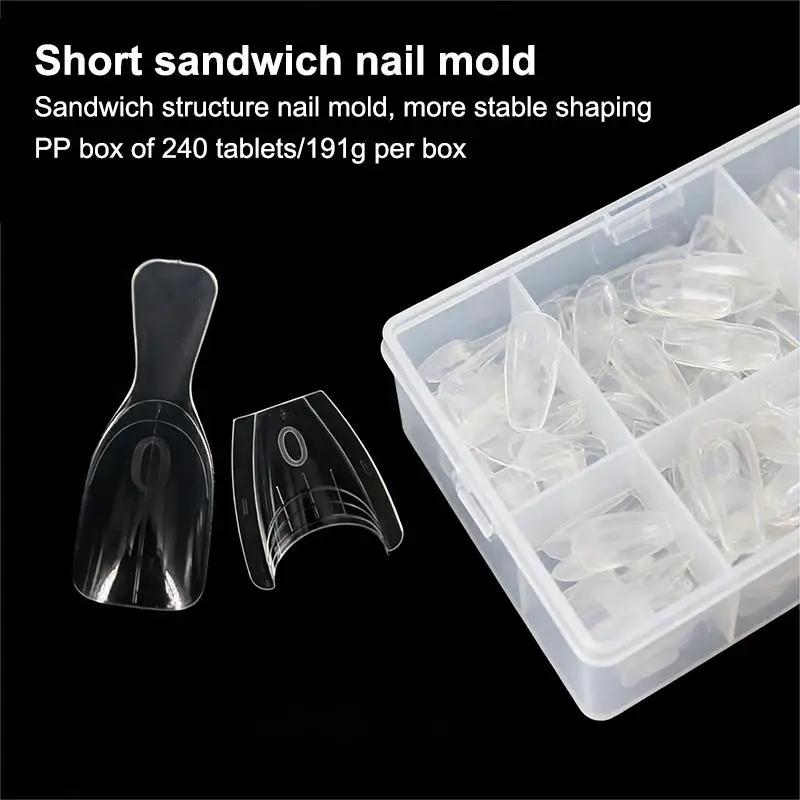 Efficient Original Sandwich Nails Dual Forms 60Pcs Perfect For Busy Nail Salons
