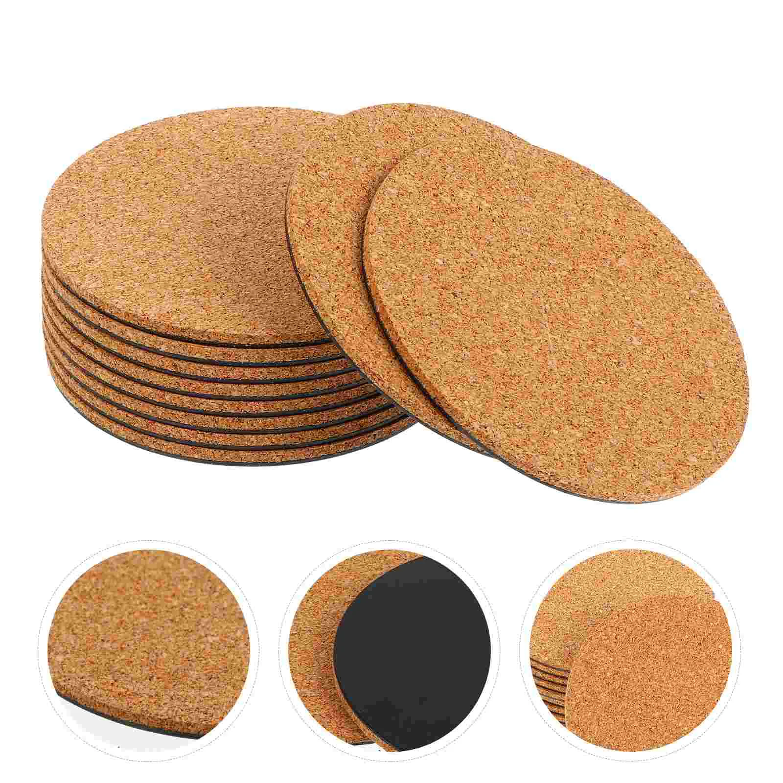 

10 Pcs Cork Planter Mat Round Plate Pad Saucers Succulent Planters Flowerpot Garden Plastic Table