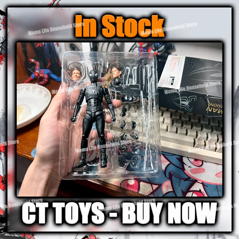 

In Stock Ct Toys Spiderman Black Suit Tobey Maguire Symbiote Version Figure Spider-Man Anime Action Figure Figurine Gifts Toys