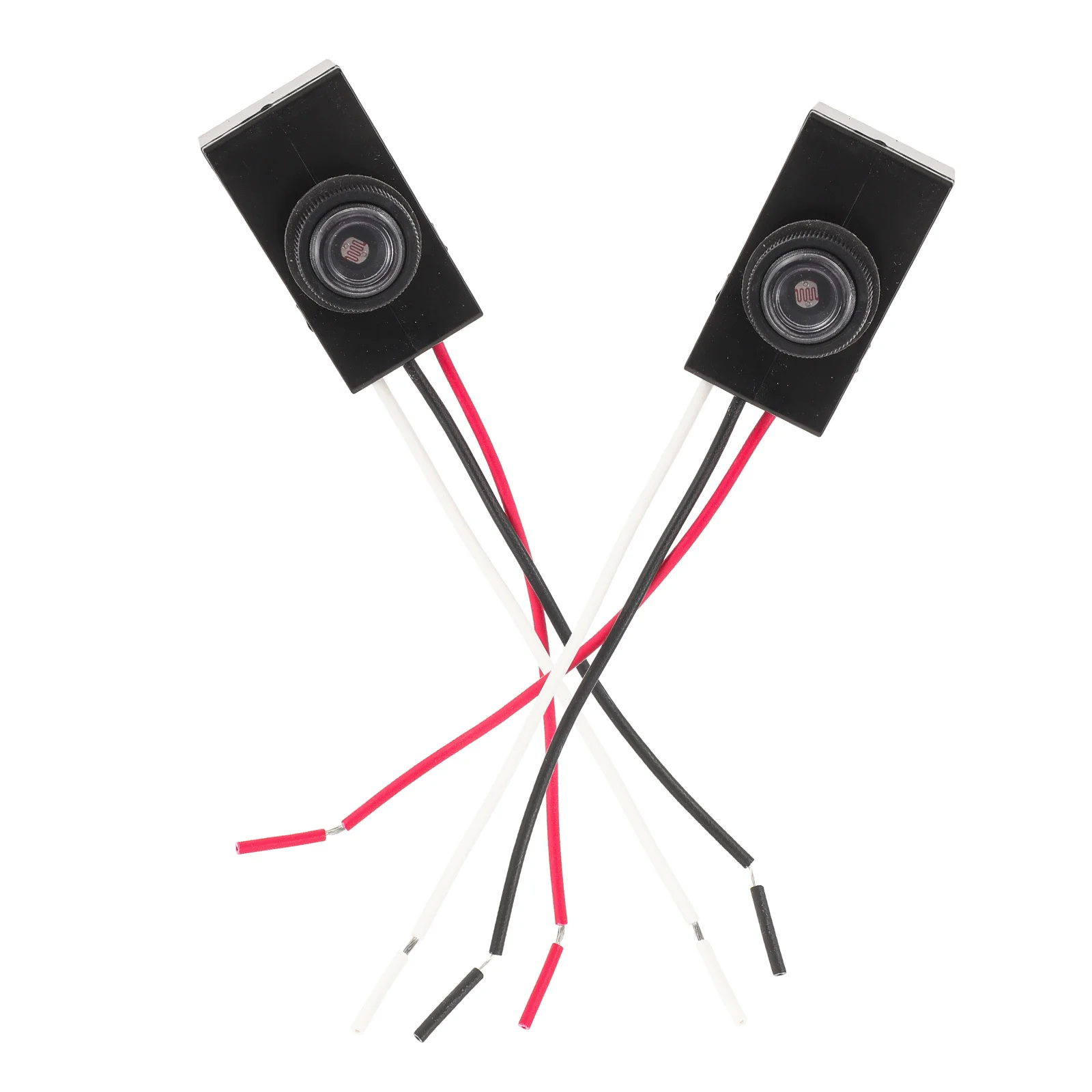 

2pcs 120V Light Sensor Photocell For Outdoor Light Dusk To Dawn Switch Automatic On Black Hard-Post Eye