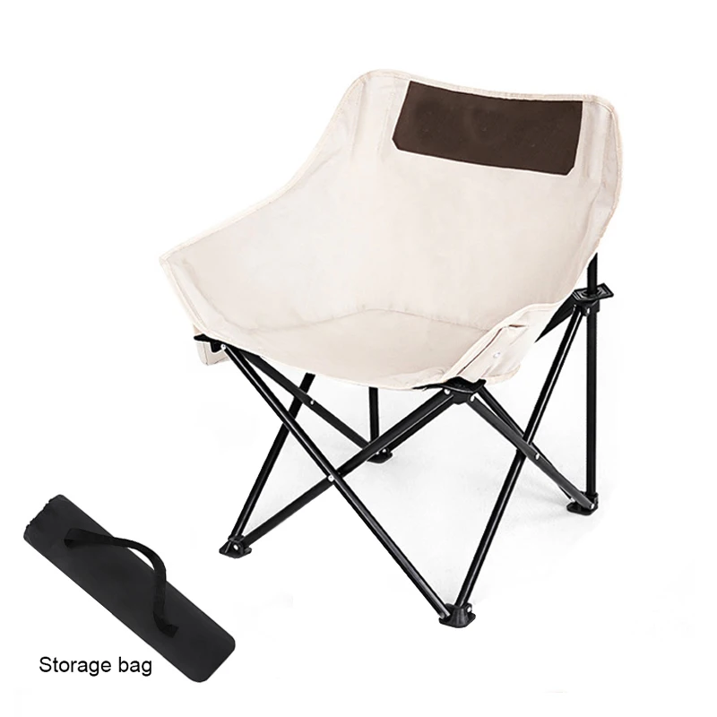 

Outdoor Folding Moon Chair Portable Picnic Gear Fishing Stool Beach BBQ Chair Camping Equipment