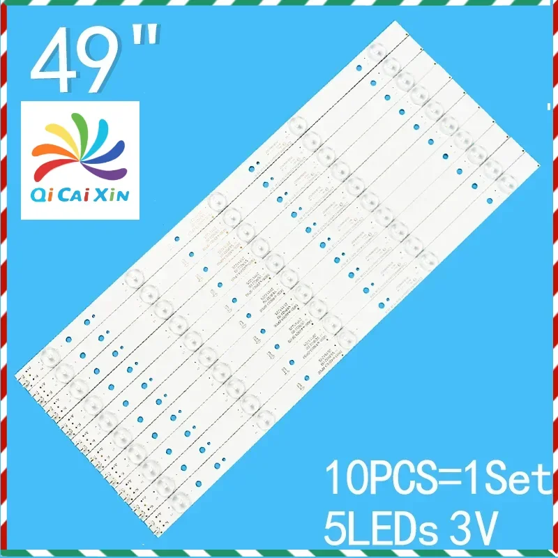 

8pcs=1set 5leds 3v 450mm Suitable for Skyworth 49-inch LCD TV 5800-w49003-0P00 SW49D05-C22AG-01 Ph49e20dsgw Backlight strip