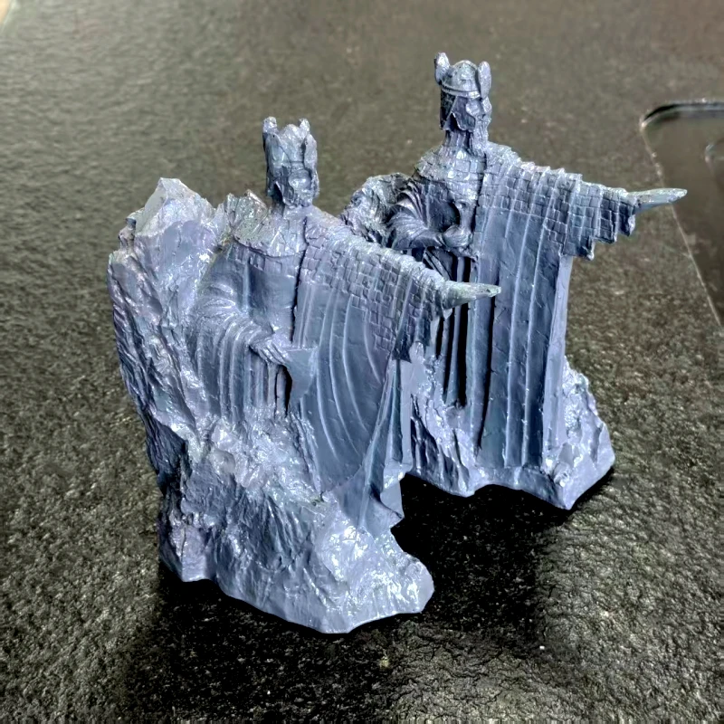 14cm Lord Gate of Kings The Argonath Action Figure Resin Statue Bookend Bookshelf Book stand model Home Table Decor Ornament