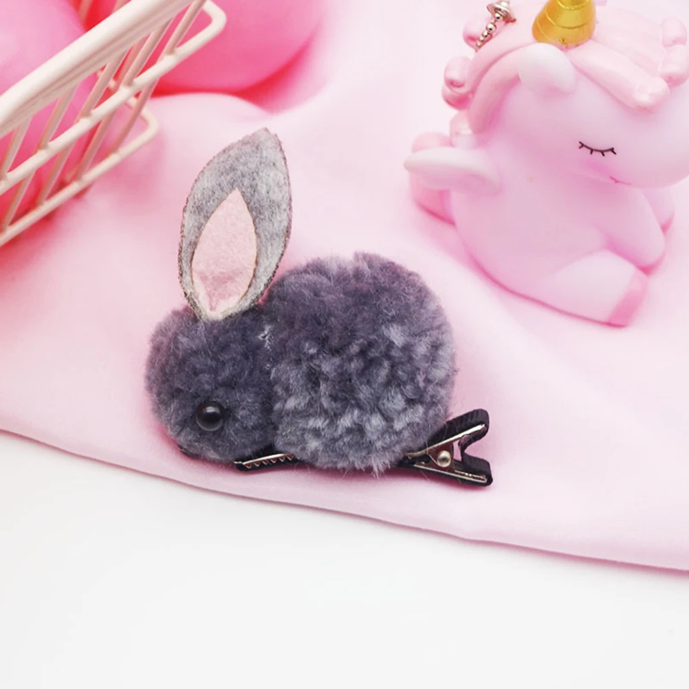 

6PCS Rabbit Hair Clips Adorable Bunny Shaped Accessories Girls Women Metal Hairstyles Birthday Christmas Party