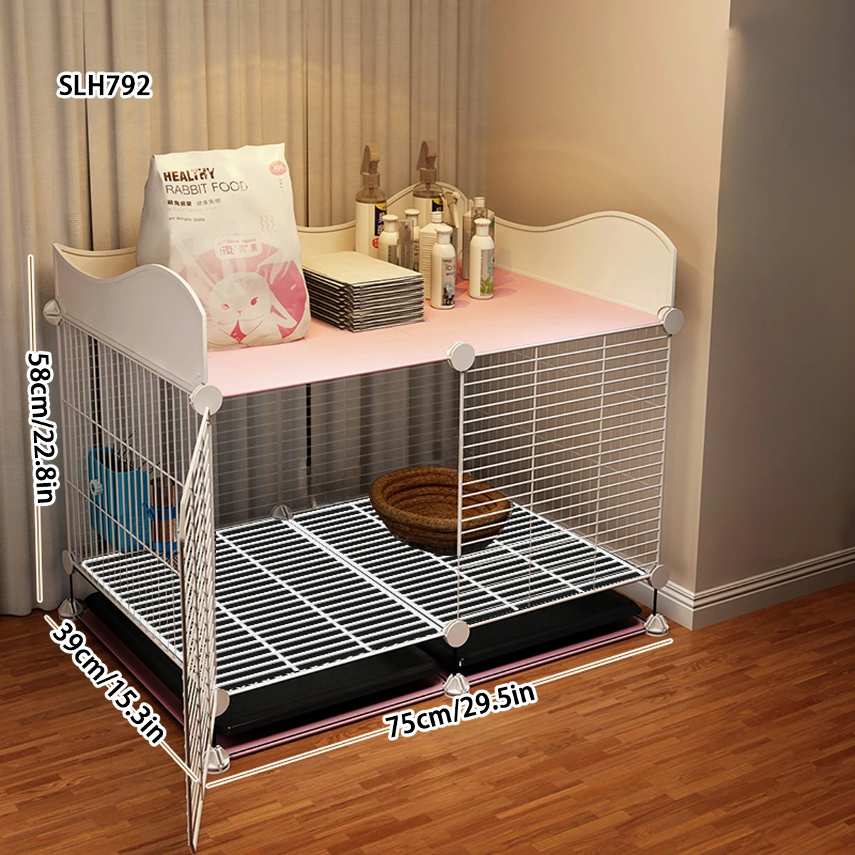 Cage Indoor Special Household with Anti-Spray Baffle Guinea Pig Guinea Pig Large House Large Space