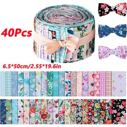 40 pezzi strisce di tessuto quilting gelatina rotoli patchwork artigianale cotone quilting strisce cucito tessuto artigianale cucito fai da te panno