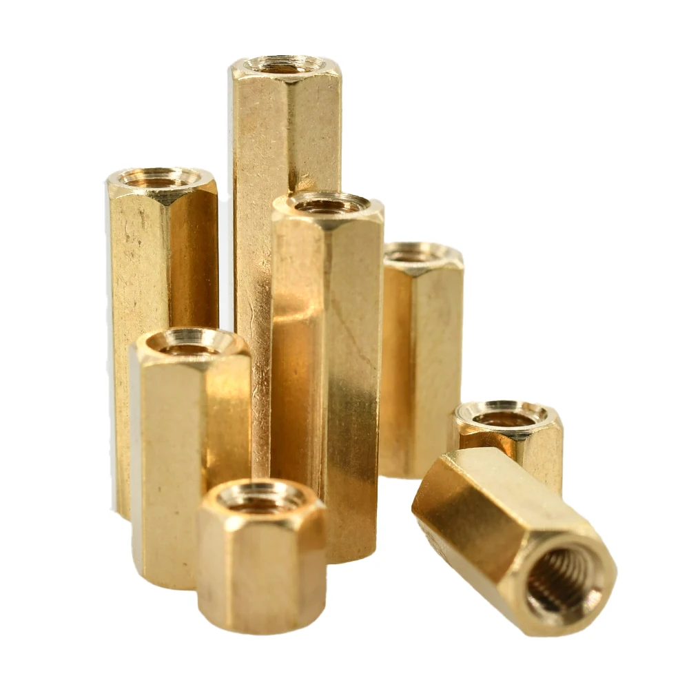 M2 M2.5 M3 M4 M5 Double Pass Hex Brass Male Female Standoff Board Pillar Hexagon Thread PCB Motherboard Spacer Nut Hollow Column