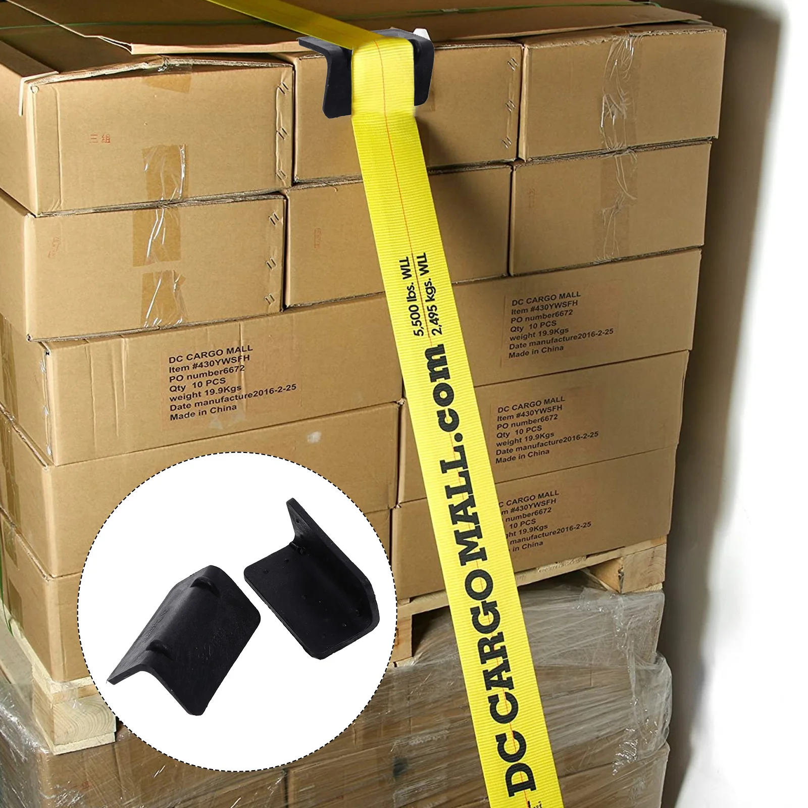 

100 pcs L-shaped Plastic Corner Protectors Edge Pallet Load Protectors Packing Accessories