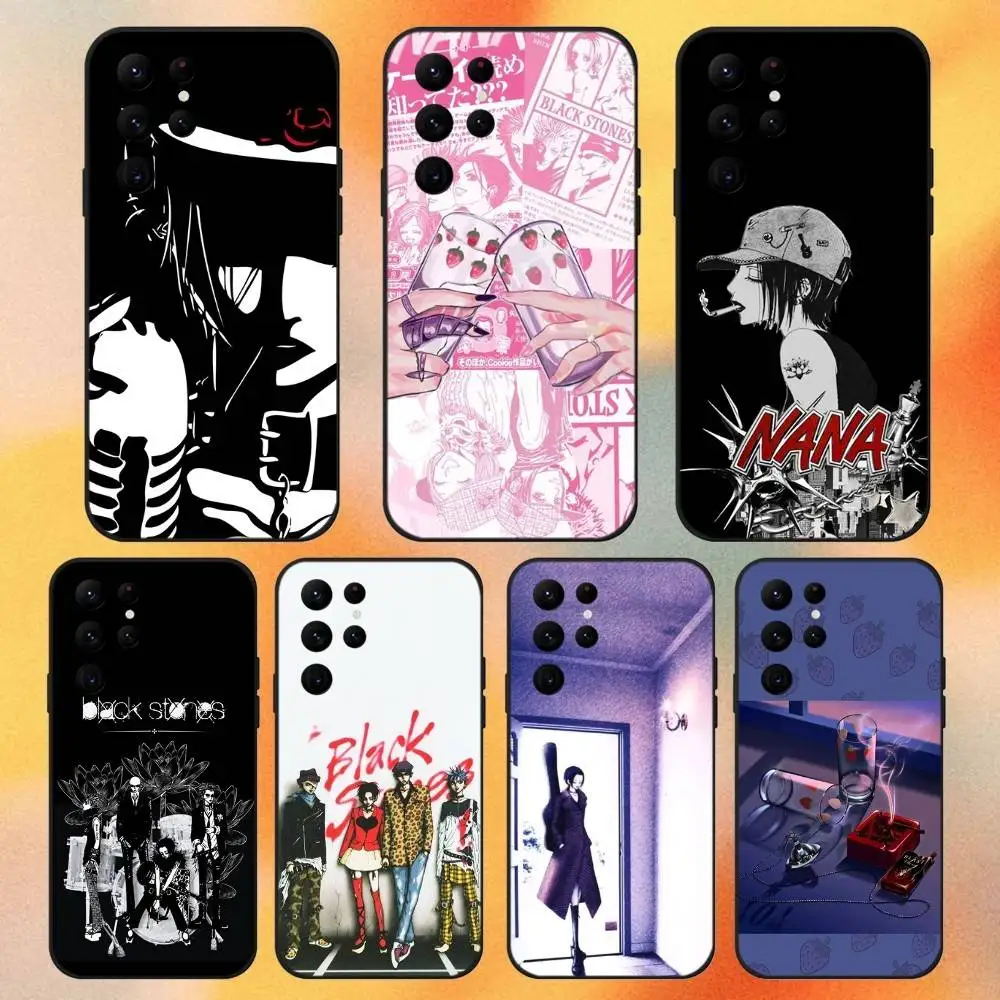 

NANA Osaki Phone Case For Samsung S 25,24,23,22,30,21,10,9,Ultra,Plus,Lite,FE,4,5G Black Soft Case