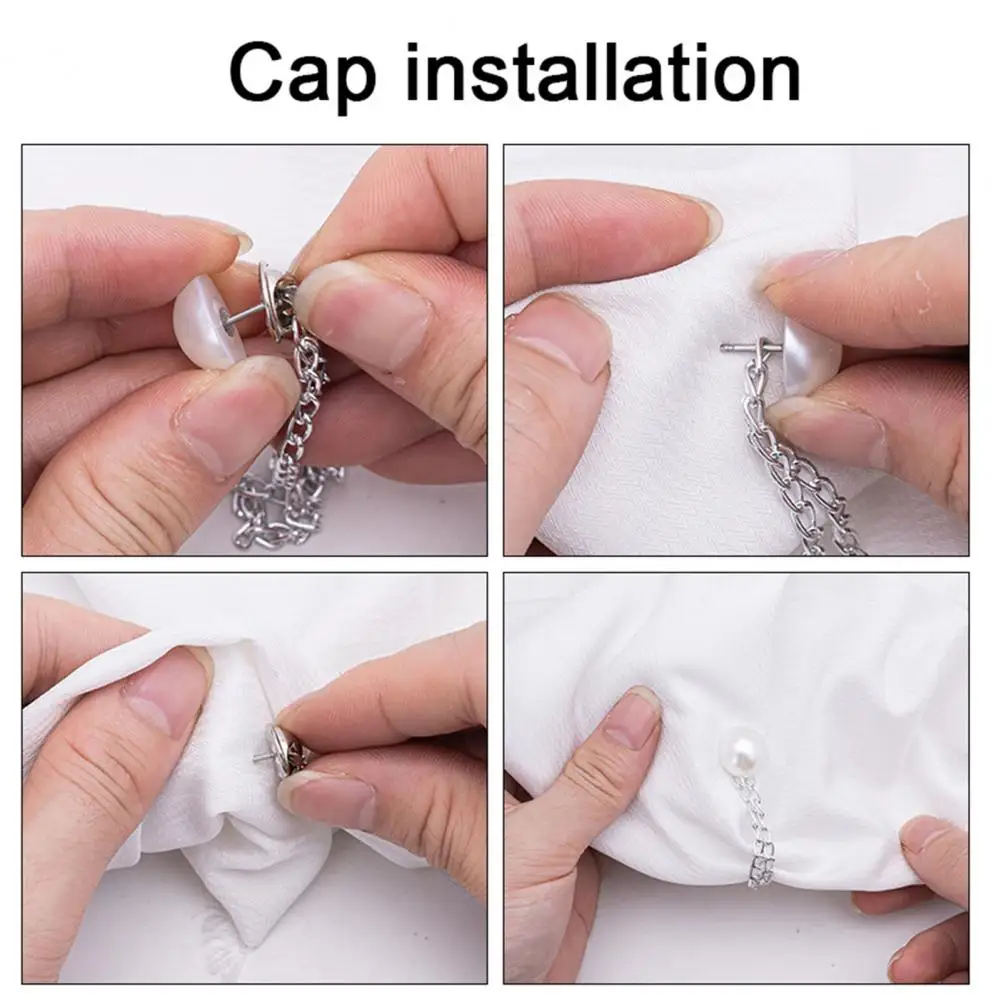 Multi-function Magnetic Clip Magnetic Clothing Clips with Chain Stylish Metal Clothes Magnet Pins for Men Women for Scarves