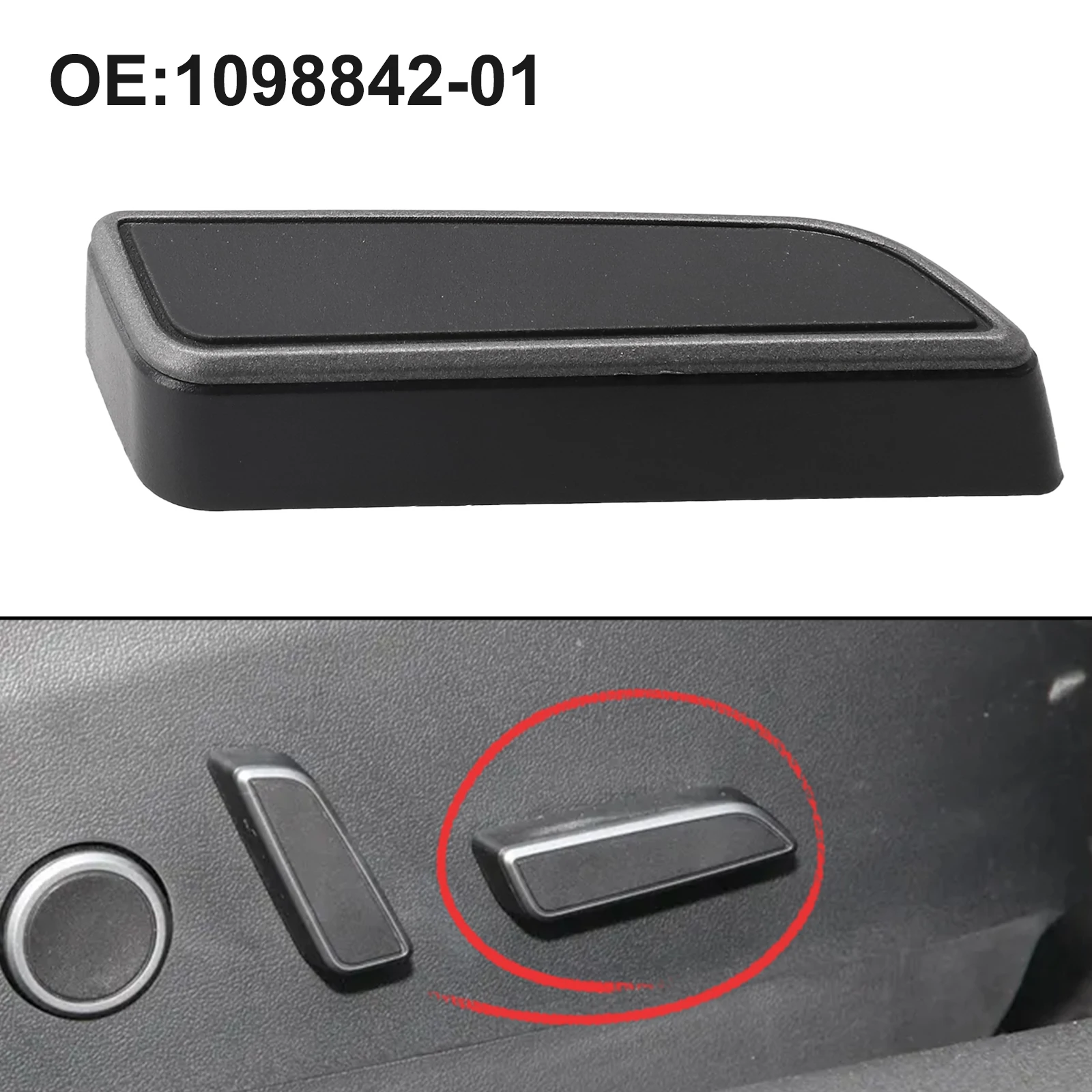 Quick and Easy Installation Co pilot Side Seats Cushion Button for Tesla For Model 3 2021 2023 Black ABS Material