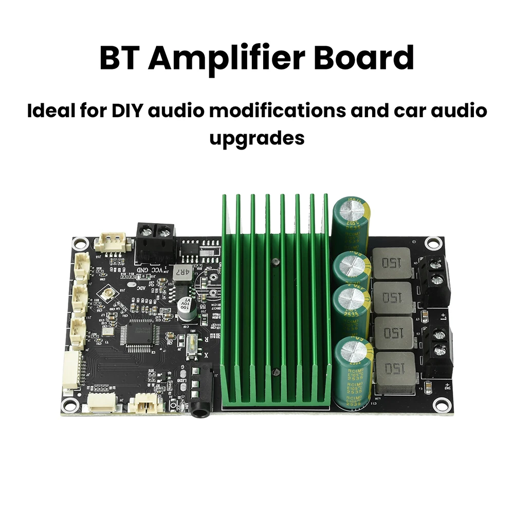 2X150W Bluetooth BT Verstärkerplatine mit Bass-Enhancement und EQ-Anpassung, Audio-Verstärkermodul mit APP-Steuerung für DIY-Auto-Audio