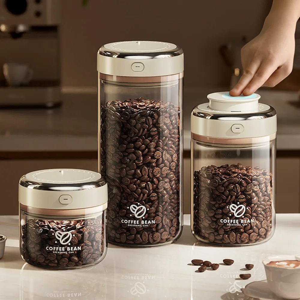 

Moisture-proof Coffee Beans Vacuum Sealed Tank Large Capacity with Exhaust Valve Airtight Container High Temperature Resistance