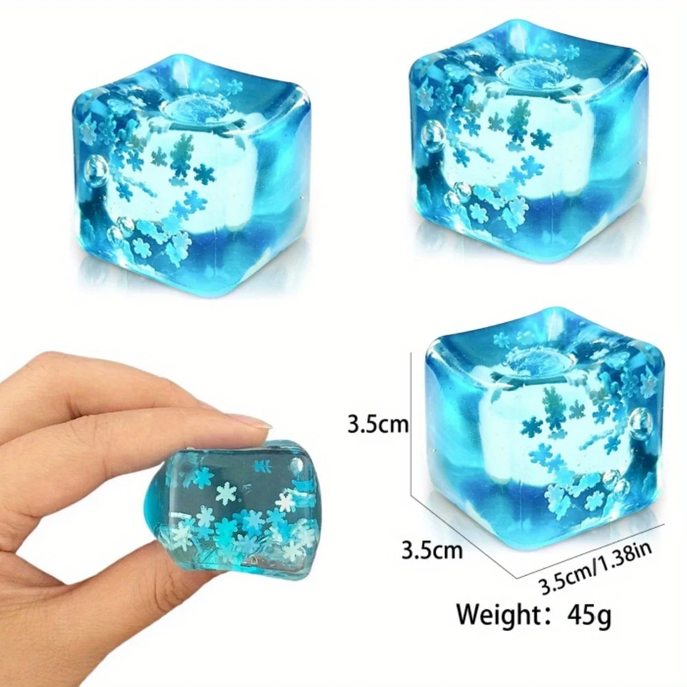 2/5PCS MINI Christmas Snowflake Squeeze Toy Food-grade Silicone Non-Toxic Cool Touch Sensory Fidget Gifts for Kids Sensory Toy