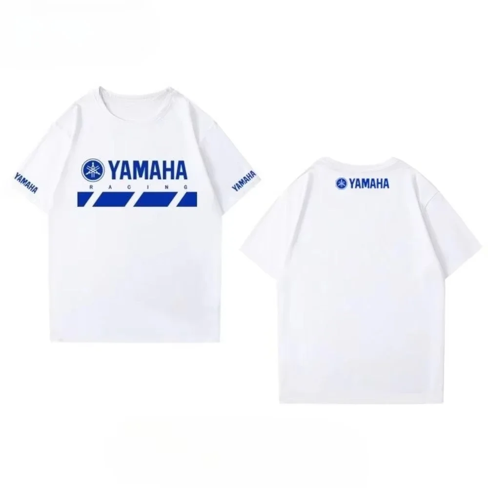 

Новая летняя футболка YAMAHA MOTO с принтом спереди и сзади для мужчин и женщин больших размеров, свободный повседневный топ с короткими рукавами для велоспорта
