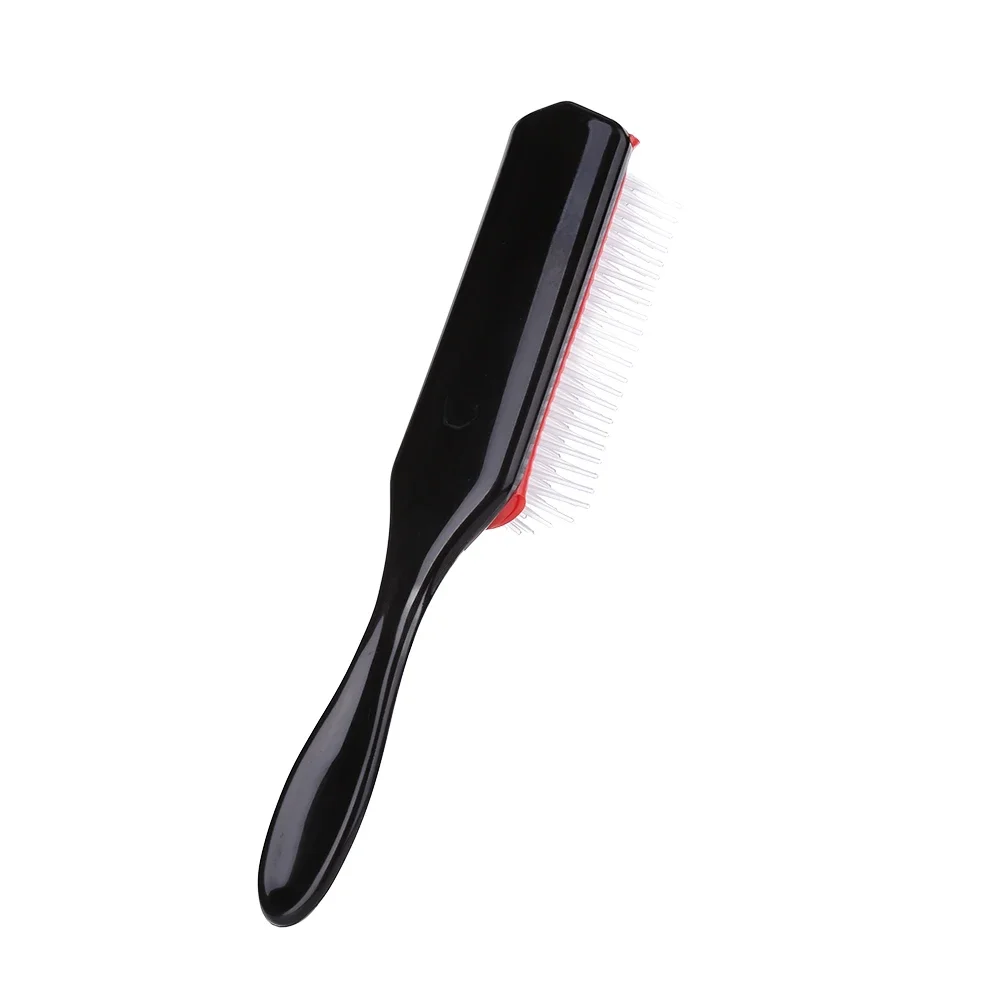 9-reihige entwirrende Haarbürste, entwirrende Haarbürste, Kopfhautmassagegerät, gerade, lockige, nasse, abnehmbare Bürste, speziell für Echthaar-Perücken – Detail 8