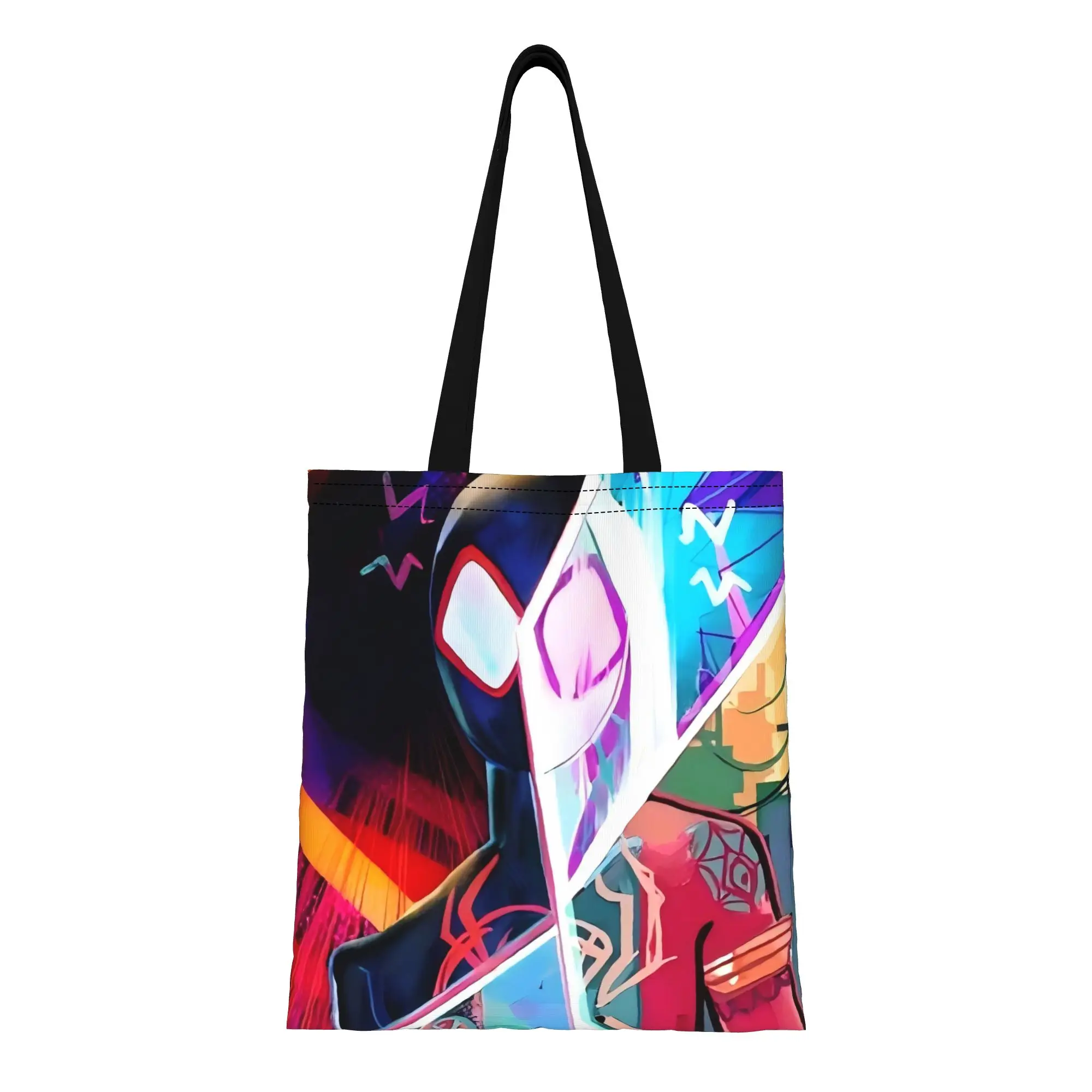 

Spider man Marvel Canvas Tote Bag Perfect for Shopping Women's Top-Handle Bags