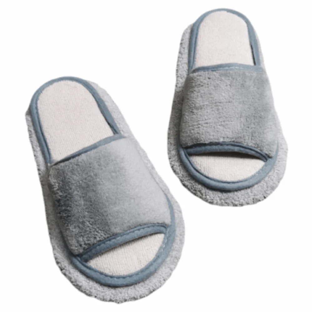 

Detachable Microfibre Mop Slippers Soft Creative Floor Mopping Slippers Solid Color Open Toed Tile Cleaning Slippers House Floor