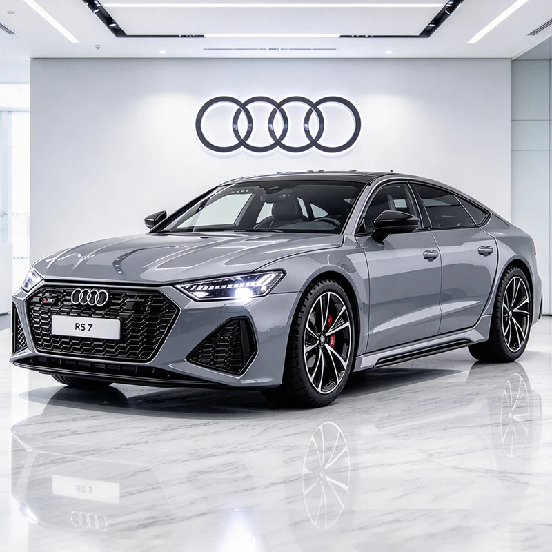 NEW 1:32 AUDI RS7 Sportback Alloy Car Model Diecast Metal Casting Pull Back Sound and Light Car Model For Collection Vehicle