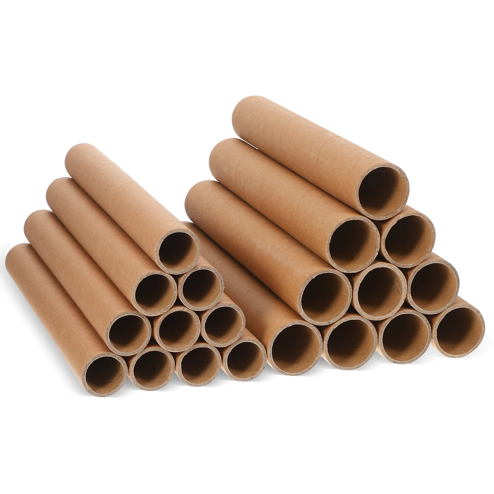 20pcs Round Kraft Paper Tubes For Crafts Diy Projects Spacesaving Storage Mailing Documents Maps Posters Art Prints Container