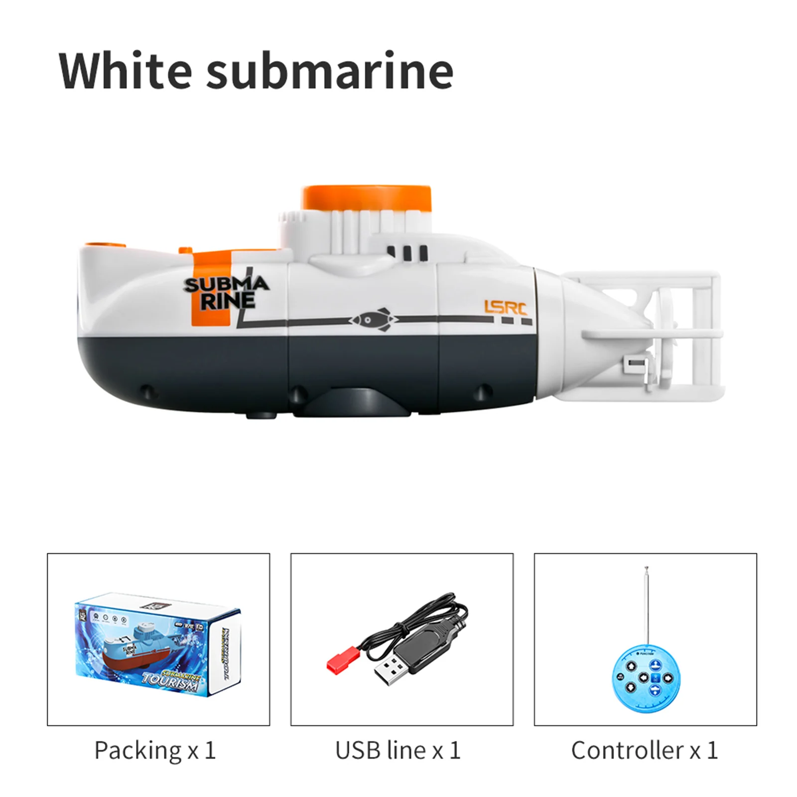 Barco submarino RC de 6 canales, modelo 3,7 V, 90mAh, barco de buceo recargable RC, juguete eléctrico para niños, regalos de cumpleaños