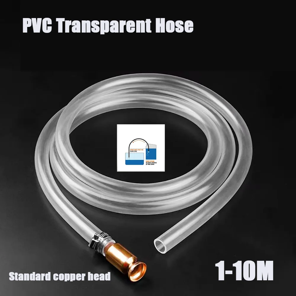 Red Copper Siphon, Gas Siphon Pump Water and Fuel Shaker Oil and Water Transfer Manual Pump for Liquid Fuel Saving Pump