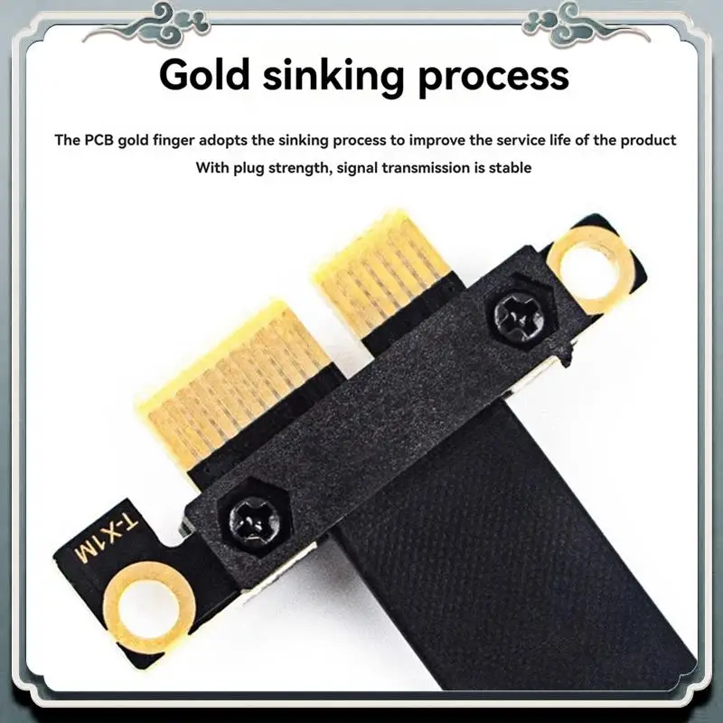 PCI-E 1X موسع محول PCI-Express 3.0 1X ذكر إلى أنثى الناهض كابل PCIE 1X تمديد كابل 90 درجة 15 سنتيمتر