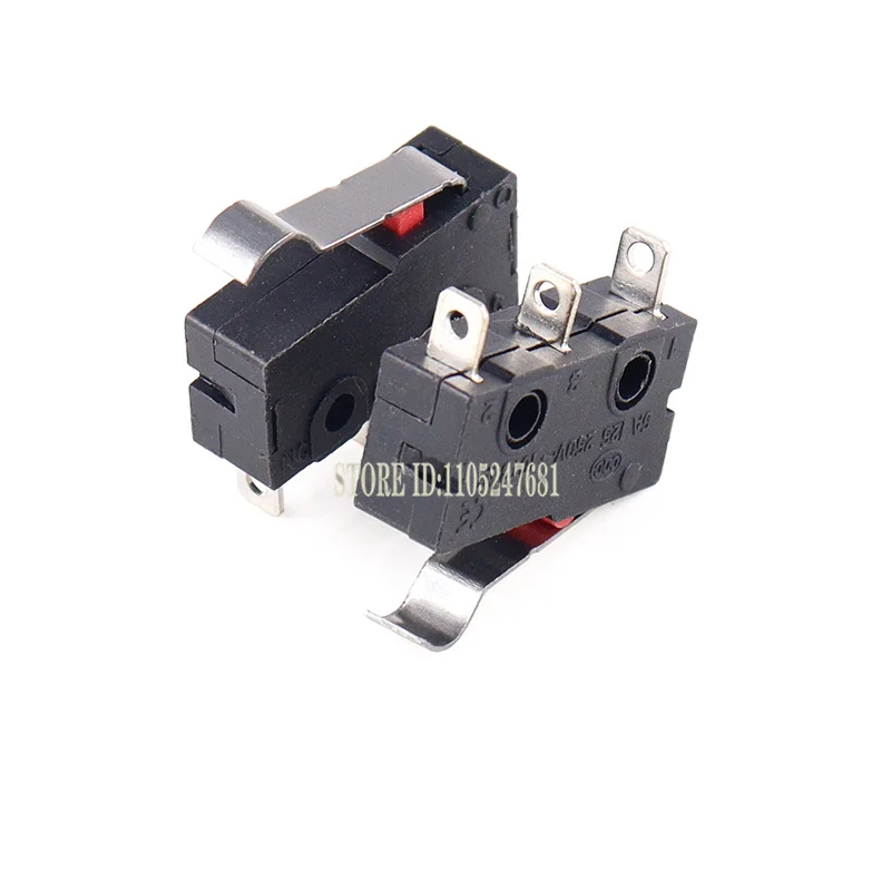 10pcs KW12 Mini Micro Switch Roller Lever Arm 3A 250V 5A 125V NO-NC-COM Limit Stroke Switch